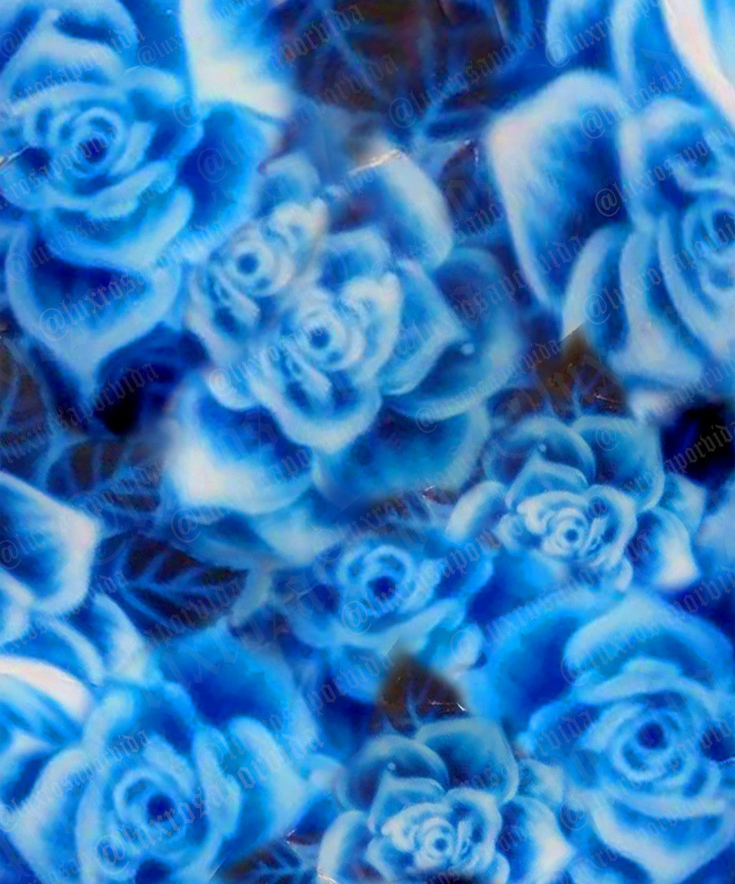 Glamour Shotz SEA OF ROSES Airbrushed Backdrop Blue (Extra Large)