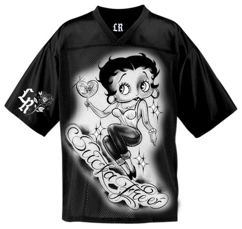 LR 'SUCKA FREE' & Sew Football Jersey (BLACK)