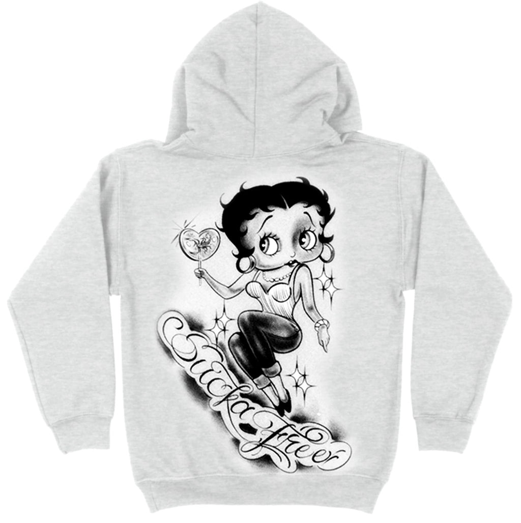 Limited Edition 'SUCKA FREE' Pen & Ink ZIP-UP Hoodie (Grey)