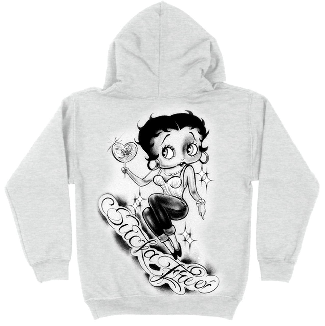 Limited Edition 'SUCKA FREE' Pen & Ink ZIP-UP Hoodie (Grey)