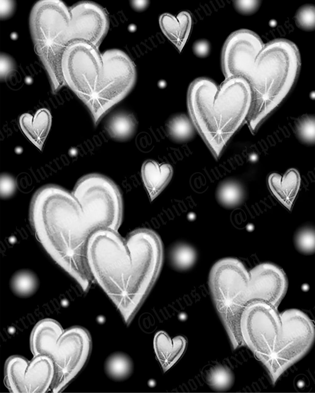 Glamour Shotz SweetHearts Airbrushed Backdrop BLACK/WHITE (Extra Large)