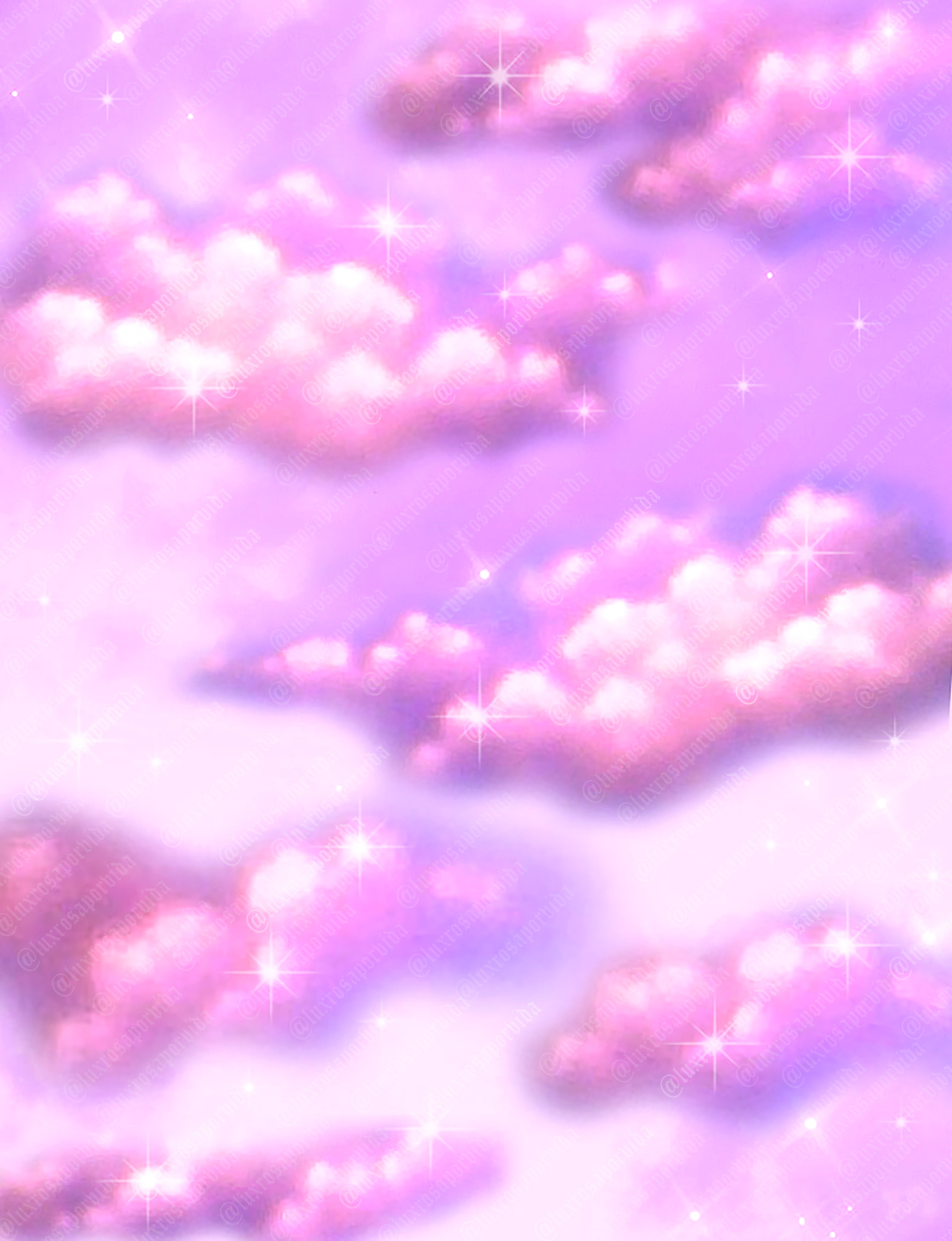Y2K Early 2000s 'Sweet, Sweet Fantasy Skies' Cloud Skies Airbrush 90s Old School Glamour Shots Backdrop (Pinks/Purples) (Extra Large)