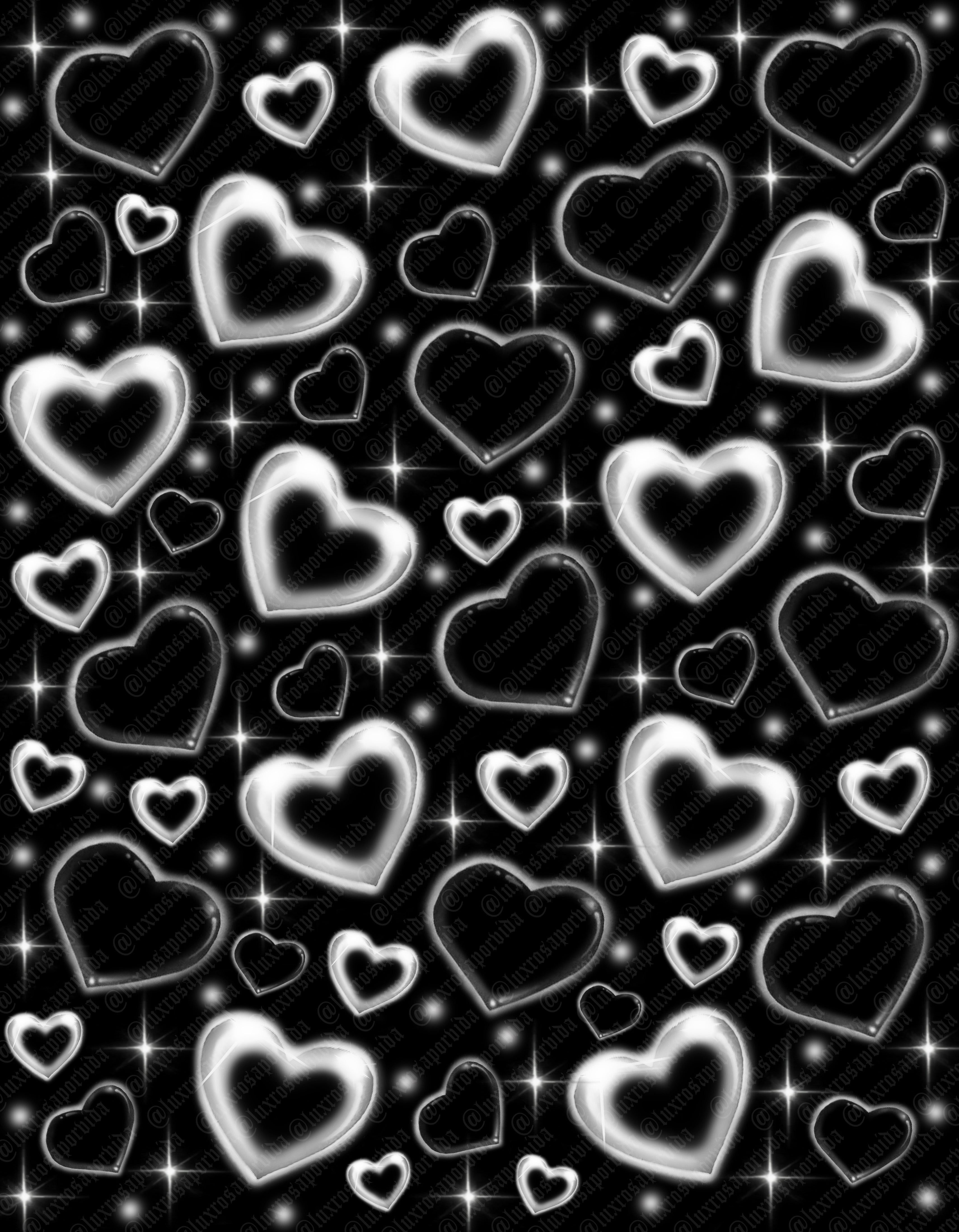 EXTRA EXTRA EXTRA XXX LARGE AIRBRUSH Y2K Early 2000s 'Tender Love' Heart Glamour Shots 90s Old School Professional Backdrop (BLACK) (XXXL) Exclusive/Limited Edition!!