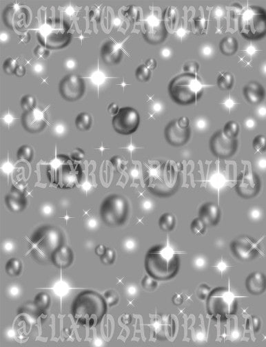 Glamour Shotz 'Tiny Bubbles' Airbrushed Backdrop GREY (X-Large)