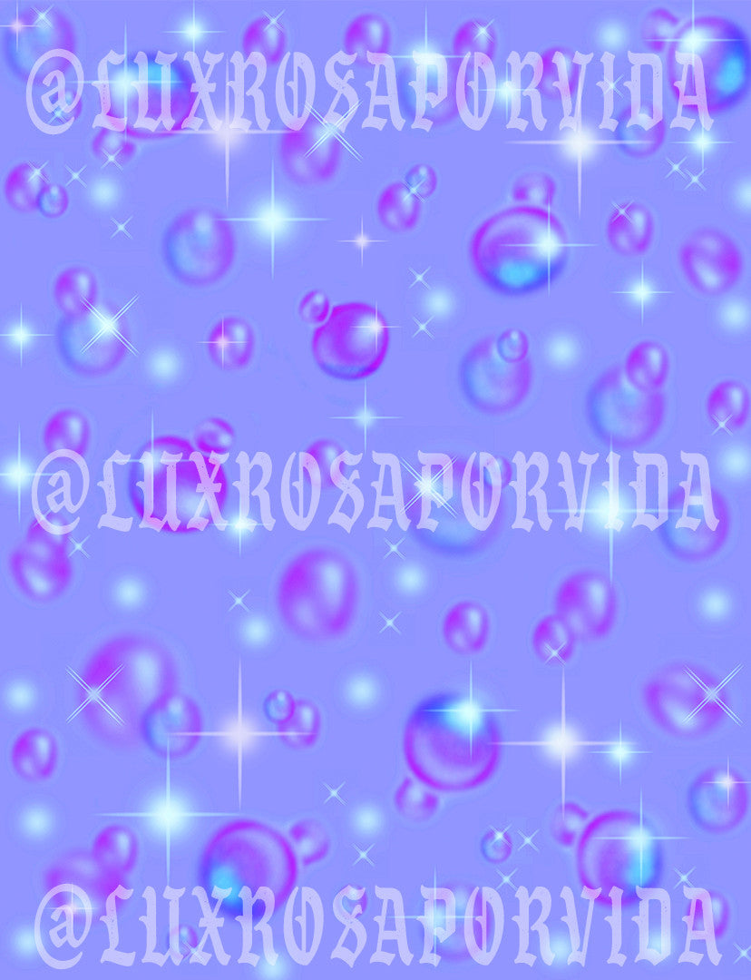 Glamour Shotz 'Tiny Bubbles' Airbrushed Backdrop PURPLE (X-Large)