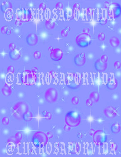 Glamour Shotz 'Tiny Bubbles' Airbrushed Backdrop PURPLE (X-Large)