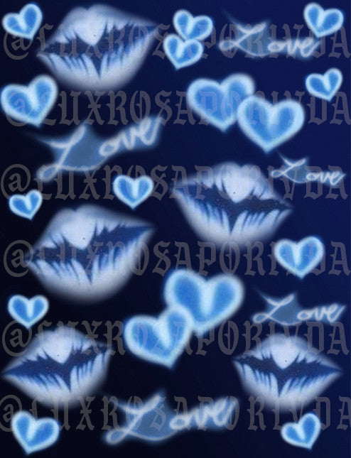 Glamour Shotz  Airbrushed 'Two Lovers' Backdrop (Blue) (Extra Large)