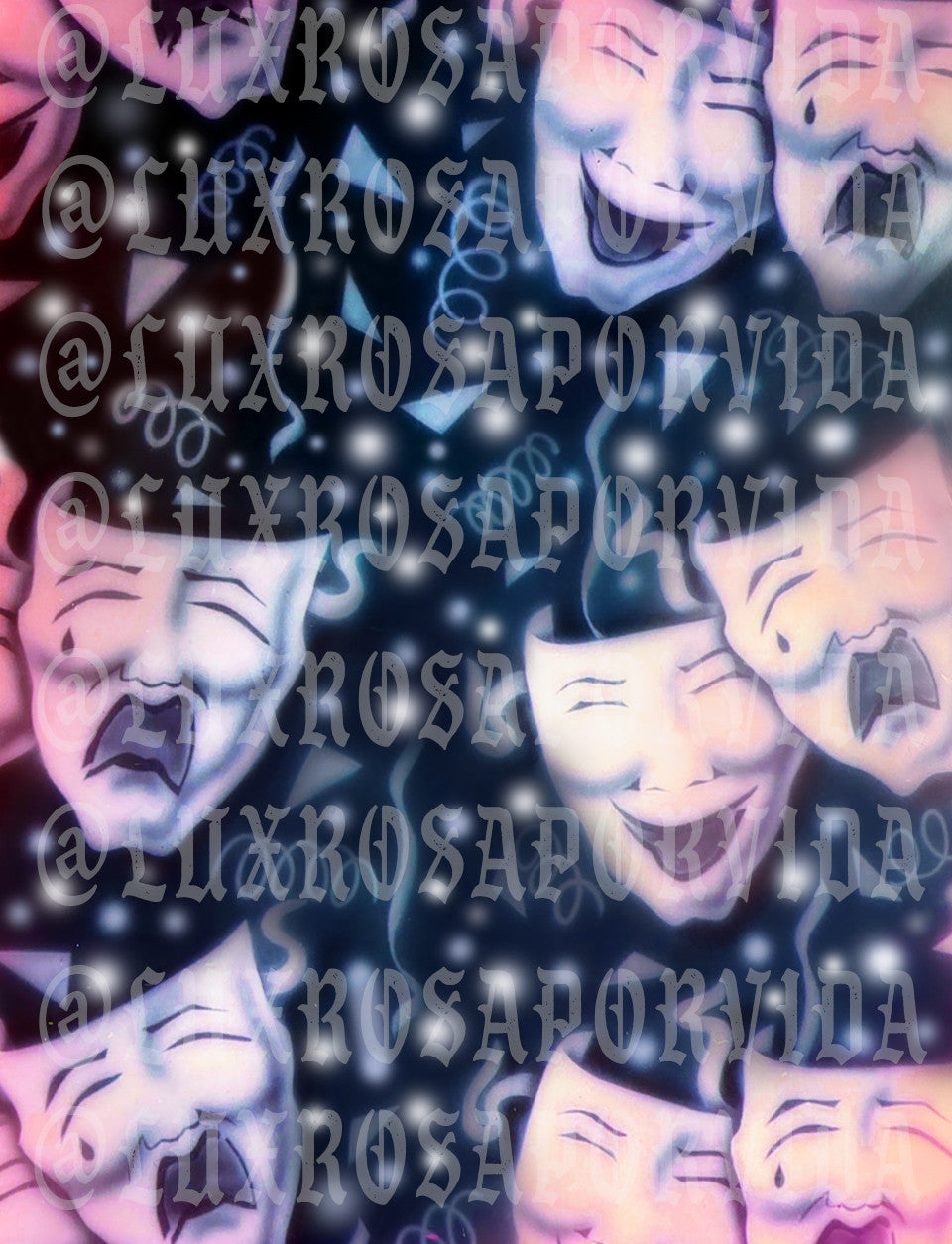 Glamour Shotz  Airbrushed 'Tru 2 Tha Game' Backdrop (Blue/Green) (Extra Large)