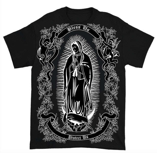 Limited Edition 'La Reina De Mi Vida' Cut & Sew Shirt (Black/White)