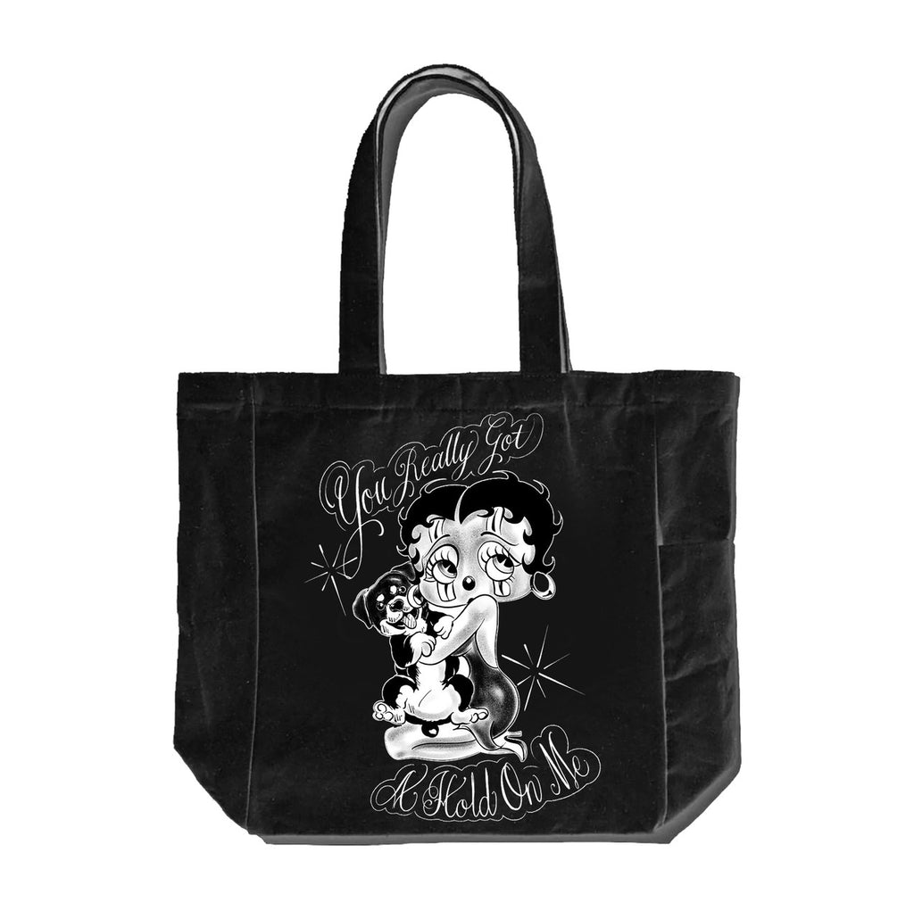 'You Really Got A Hold On Me' Pen & Ink Large Tote Bag (Black)