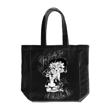 'You Really Got A Hold On Me' Pen & Ink Large Tote Bag (Black)