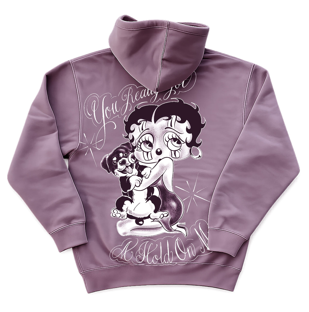 Limited Edition 'YOU REALLY GOT A HOLD ON ME' Ultra Premium Vintage Washed Pullover Hoodie (VINTAGE WASHED PLUM)